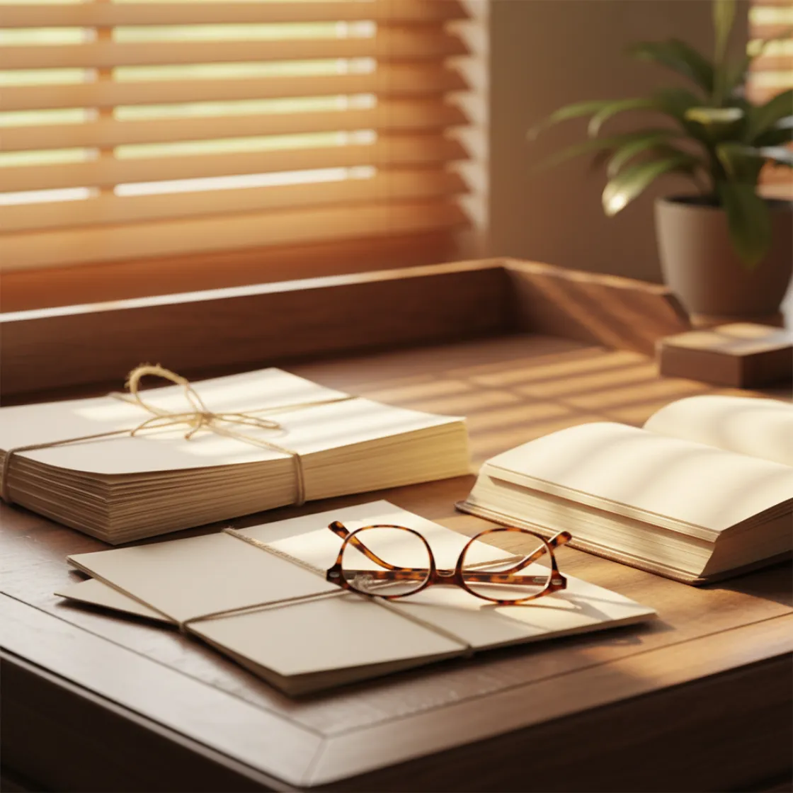 A calm, well-lit reading desk with documents, suggesting clarity and understanding your rights
